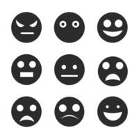 Minimalist Face Icon Set - Abstract Emotions in Clean Line Art vector