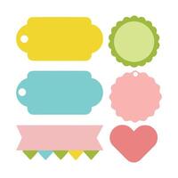 Soft Pastel Tag Designs for Decorative Labels and Crafting Projects vector