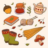 Cartoon Autumn Element Set vector