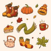 Hand Drawn Autumn Element Collection vector