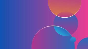 Creative abstract background with gradient circles element. Blue, orange, purple, and pink gradient background. . Modern geometric background vector