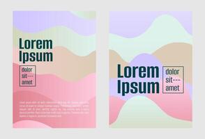 Set of flyer, cover, brochure, poster, banner and annual report design template. Liquid and fluid shape design. Wavy and curvy shapes. Abstract geometric design vector