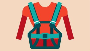 Hiking Harness A design of an adaptive hiking harness that wraps around the torso with adjustable ss allowing caregivers to assist those who need support while hiking.. vector