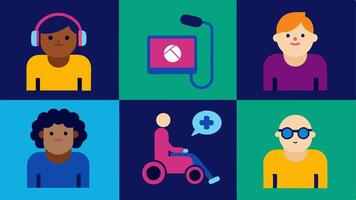 These descriptions can be visualized to represent the various ways accessibility in gaming impacts the experience of gamers with disabilities.. vector