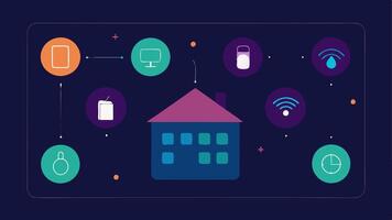 Smart Home Features A digital interface showing smart home controls for lighting and temperature clearly visible and accessible to users with limited mobility.. vector