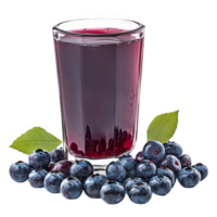 Refreshing Blueberry Juice in a Glass transparent background png