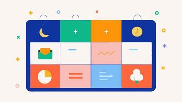 Routine Planner A planner page with a colorful day plan format divided into morning afternoon and evening sections with icons for key activities helping users visualize their. vector