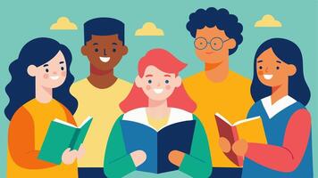 These descriptions aim to reflect the essence of inclusivity and support within study groups creating a welcoming atmosphere for all students.. vector