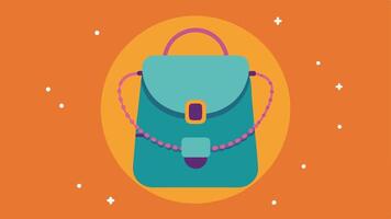 Playful Accessories A closeup illustration of a trendy backpack with easytoreach compartments and a necklace with tactile sensoryfriendly elements p on a vibrant textured. vector