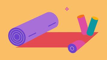 Yoga Mat Accessibility An illustration showing a yoga mat with various textures and grips to accommodate different physical needs promoting inclusivity.. vector