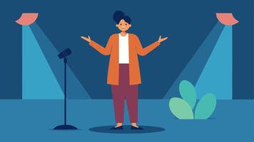 Sign Language Interpreter An illustration of a sign language interpreter assisting a job seeker at an employer booth symbolizing effective communication.. vector