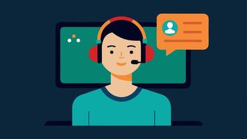 Hearing Accessibility Features An image featuring a gamer with hearing aids using a screen displaying visual cues and subtitles for ingame dialogue instead of audio.. vector