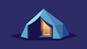 Soft Light Tent A small tentlike structure made of soft luminous fabric inviting individuals to enter for a personal retreat with soothing ambient light inside.. vector
