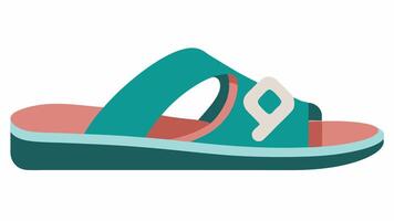 Stylish Orthopedic Sandals A chic pair of orthopedic sandals illustrated with decorative ss and a supportive footbed combining function and style to promote summer comfort.. vector