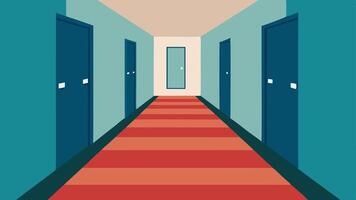 Nonslip Flooring A hallway featuring nonslip flooring tiles with a subtle texture indicated promoting safe movement throughout the home.. vector