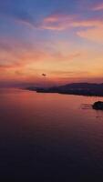 Aerial view of tropical beach and island, anyer beach west java, indonesia video