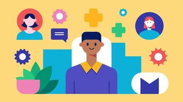 These descriptions can inspire illustrations that promote inclusivity in work and career development settings.. vector