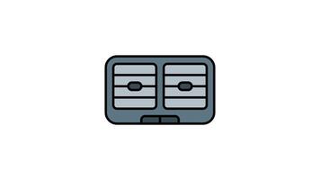Animated air conditioning vent releasing cool air. Suitable for HVAC or temperature control concepts in architecture or interior design projects video