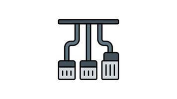 Animated three connected pedals for driving vehicle. Suitable for automotive, transportation, driving, car maintenance, and instructional design projects video