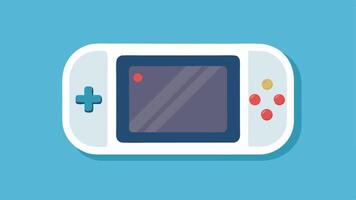 UserFriendly Controls A handheld device featuring one large central button surrounded by minimalistic controls. vector