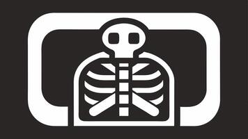 Xray Image A monochrome Xray image icon symbolizing diagnostic imaging and the visual analysis of internal structures.. vector