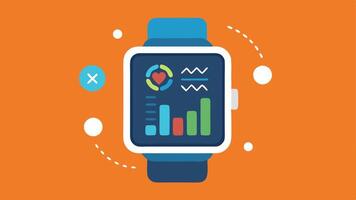 Smarch with Genetic Insights A modern smarch displaying genetic data alongside fitness metrics like heart rate and calories burned.. vector