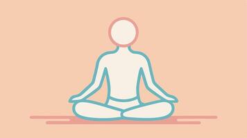 Relaxation Techniques An outline of a person practicing yoga with soft colors in the background conveying the impact of relaxation on boosting immunity.. vector