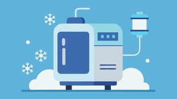 These illustrations would help to visually communicate the sophistication and effectiveness of the cooling technology used in cryotherapy systems.. vector