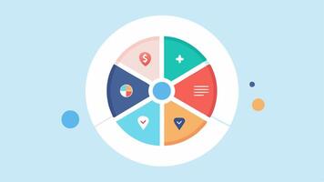 Risk Assessment A pie chart segmented into various health risk levels with an AI interface displaying recommendations based on the assessment.. vector