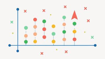 Scatter Plot A ter plot showing the correlation between two environmental variables like temperature and humidity on gene expression with points colorcoded by gene type.. vector