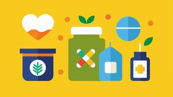 These illustrations can visually communicate the concept of customized health supplements effectively and simply.. vector