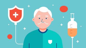 These descriptions can be used as guidance for creating illustrations that visually depict the concept of AntiAging IV Therapy and its benefits.. vector