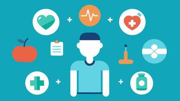 These illustrations can effectively communicate various aspects of preventative healthcare and wellness in a simple and engaging manner.. vector