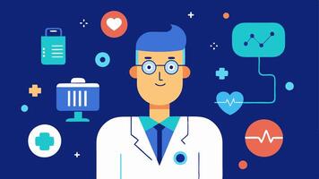 These concepts can effectively capture the essence of how AI can improve preventative healthcare through various engaging visual styles.. vector