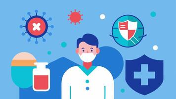 These descriptions can be used for illustrations to effectively communicate the concept of immunityboosting therapies in a clinic setting.. vector