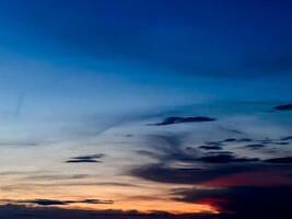 Beautiful and relaxing evening sky with vibrant colors, perfect for serene landscapes, nature photography, and peaceful designs photo