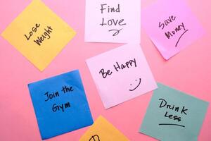 Inspiring and Colorful Motivational Sticky Notes to Keep You Focused on Your New Year Resolutions photo