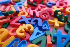 Engaging and Colorful Alphabet Letters and Symbols to Enhance Creative Learning Experiences photo