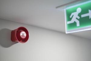 The Emergency Alarm and Exit Sign is a vital feature in any modern building for safety photo
