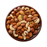 Mixed Nuts ball isolated on Transparent background png