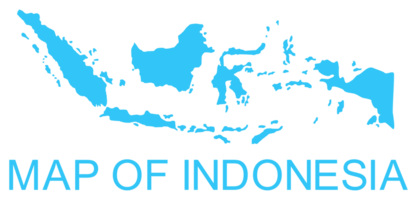 Indonesian Map in Blue Color, Map of Indonesia, can use for App, Art Illustration, Website, Pictogram, Infographic or Graphic Design Element png