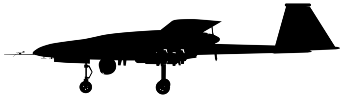 Silhouette of the UAV drone or Unmanned Aerial Vehicle, Flat Style, can use for Art Illustration, Logo Gram, Pictogram, Website, or Graphic Design Element png