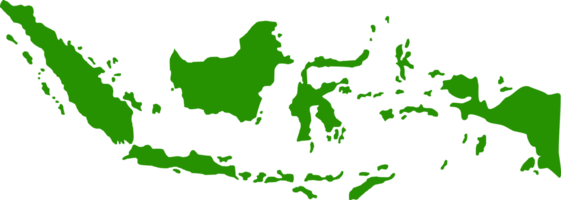 Indonesian Map in Green Color, Map of Indonesia, can use for App, Art Illustration, Website, Pictogram, Infographic or Graphic Design Element png
