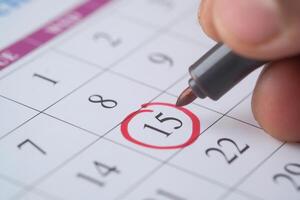 Its essential to mark the calendar for all important dates that we should remember photo