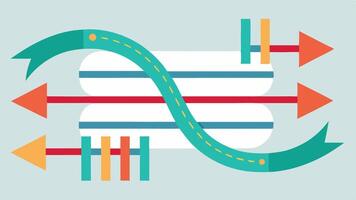 Sankey Diagram A flowlike Sankey diagram that visualizes the transition of different epigenetic markers with arrows representing strength and direction of change over time.. vector