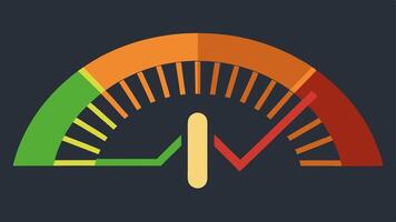 Risk Meter with DNA A risk meter graphic that ranges from low to high featuring a DNA strand that glows or pulses in response to assessed health risks.. vector