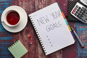 Creating New Year Goals Essential Elements for Journaling, Tea, and Planning Strategies photo