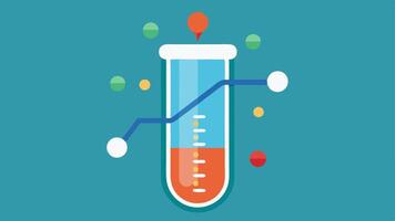 Test Tube with Genetic Code A test tube filled with liquid that has floating genetic codes like A T C G to represent laboratory work in genetics.. vector