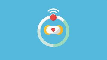 Preventative Health Alerts A notification icon popping up from the ring representing alerts for potential health issues based on tracking data.. vector