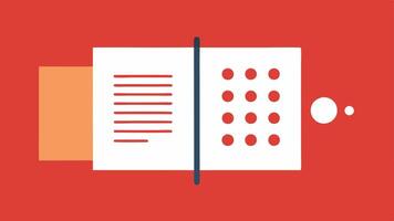 Illustrated Braille and Text Combo A page showing both standard printed text and Braille sidebyside illustrating the integration of formats.. vector